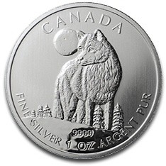 Piéces de collection: Les séries Wildlife du Canada, Loup 1 oz d'argent 2011