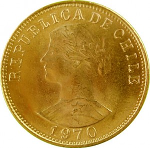 50 Pesos Chili 9,15g d'or fin