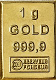 Lingot 1g d'or fin - Lingot unique d'un Multicard / CombiBar