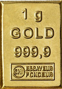 Lingot 1g d'or fin - Lingot unique d'un Multicard / CombiBar