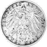 2 Mark Empire allemand Wilhelm II Empereur allemand 10g d'Argent (1891 - 1912)