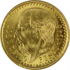 2,5 Pesos mexicain Hildago 1,87g d'or fin