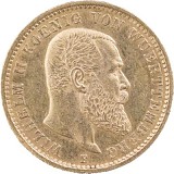 20 Mark allemand Wilhelm II Roi de Wuerttemberg 7,16g d'or fin