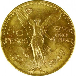 50 Pesos mexicains 37,46g d'or fin - Deuxième Choix