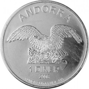 Andorra Eagle 1oz d'argent fin - deuxième choix