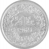½ Francs suisses 2,088g d'argent (1875 - 1967)