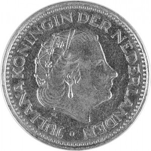 1 Gulden Juliana 4,68g d'argent 1954 -1967