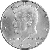 ½ US-Dollar Kennedy 11,25g d´argent - 1964