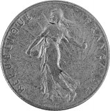 50 Centime Français 2,09g d'argent (1897 - 1920)