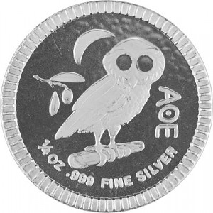 Niue Athènes hibou - 1/4oz d'argent fin - 2017