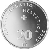 20 Francs suisses Gedenkmünze 16,7g d'argent (seit 1991)