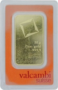 Lingot 50g d'or fin -  VALCAMBI