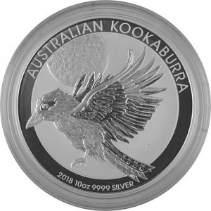 Kookaburra 10oz d'argent fin - 2018
