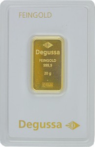 Lingot 20g d'or fin - Degussa