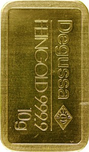 Lingot 10g d'or fin - Degussa