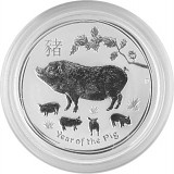 Lunar II  Cochon 1/2oz d'argent fin - 2019
