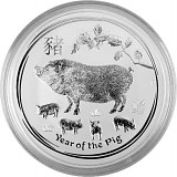 Lunar II Cochon 1kg d'argent fin - 2019