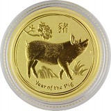 Lunar II Cochon 1/10oz d'or fin - 2019 Lunar II Cochon 1/10oz d'or fin - 2019