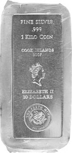 éŽles Cook 1kg lingot d'argent fin - Deuxième Choix