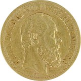 10 Mark allemand Karl Roi du Wurtemberg 3,58g d'or fin