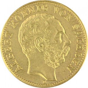 10 Mark allemand Albert Roi de la Saxe 3,58g d‘or fin