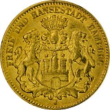 10 Mark allemand Hamburg 3,58g d‘or fin - (1890 - 1913) 10 Mark allemand Hamburg 3,58g d‘or fin - (1890 - 1913)