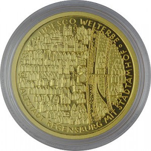 100 Euro allemand 1/2oz d'or fin - 2016 Regensburg