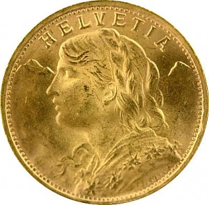 20 Francs suisse Vreneli 5,81g d'or fin - Deuxième choix