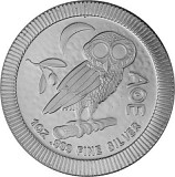 Niue Athènes hibou - 1oz d'argent fin - 2020