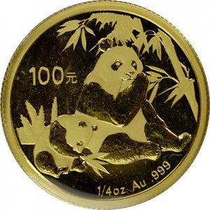 Chine Panda 1/4oz d'or fin - 2007