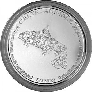 Tchad Celtic Animal Salmon 1oz d'argent fin - 2021