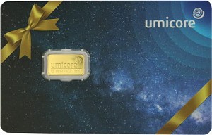 Lingot 1g d'or fin - Umicore Carte Cadeau