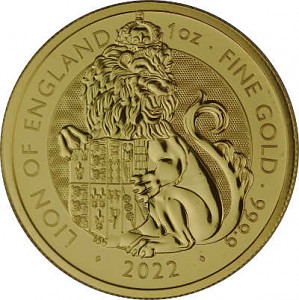 Lion Tudor Beasts 1oz d‘or fin - 2022