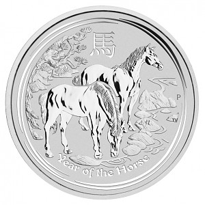 Lunar II Cheval 2oz d'argent fin - 2014