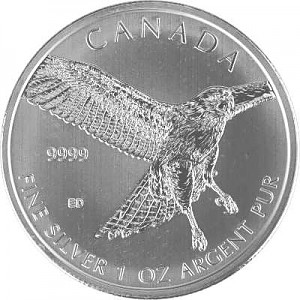 Red-Tailed Hawk (Buse à  queue rousse) 1oz d'argent fin - 2015 deuxième choix