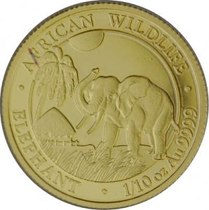 Somalia Elefant 1/10 oz Gold - 2017 - Deuxième Choix