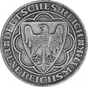 5 Reichsmark 100 ans Bremerhaven 12,5g d'argent - 1927