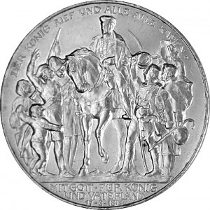 3 Mark Empire allemand guerre de libération 15g d'Argent - 1913