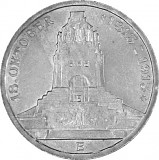 3 Mark Empire allemand Saxe monument commémoratif de la bataille des Nations 15g d'Argent - 1913