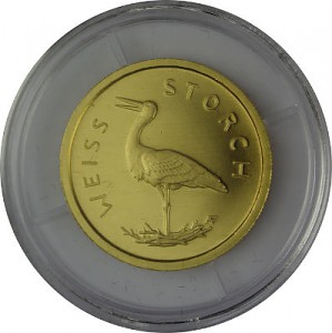 5x 20 Euros d'or Oiseaux indigènes - Cigogne Blanche A-J 19,40g d'or fin - 2020