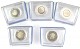 5x 5 Euro BRD 'Planète bleue Terre' PP A,D,F,G,J dans Koziol boîte acrylique