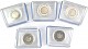 5x 5 Euro BRD 'Planète bleue Terre' PP A,D,F,G,J dans Koziol boîte acrylique