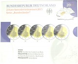 5x 2 EUR set de pièces commémoratives série États fédéraux A-J. 2015 St.