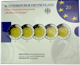 5x 2 EUR set de pièces commémoratives drapeau de l'UE A-J. 2015 St.