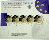 5x 2 EUR set de pièces commémoratives 25 ans d'unité allemande A-J. 2015 St.