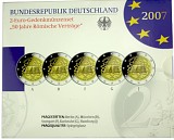 5x 2 EUR set de pièces commémoratives 50 ans de traité de Rome A-J. 2007 St.