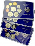 4x Lot de DM Pièces de Circulation (D,F,G,J) avec 10,68 DM chacune 1988 - 1989 4x Lot de DM Pièces de Circulation (D,F,G,J) avec 10,68 DM chacune 1988 - 1989