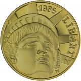 5 Dollar Half Eagle 100 ans Statue de la Liberté 7,32g d'or fin 1986 PP