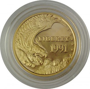 5 Dollar Half Eagle Mount Rushmore Jubilé 7,52g d'or fin 2008 Proof