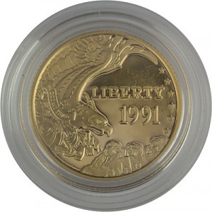 5 Dollar Half Eagle Mount Rushmore Jubilé 7,52g d'or fin 2008 Proof